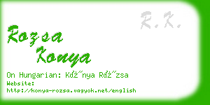 rozsa konya business card